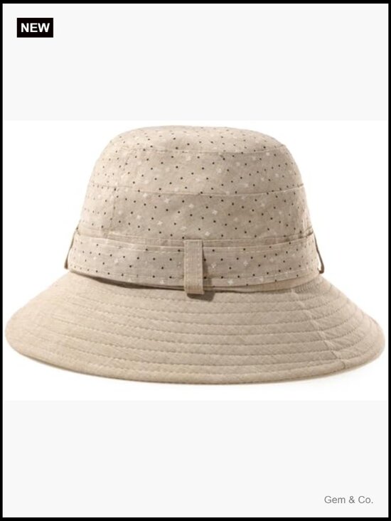 Vintage Cloche Floral Fedora Bucket Hat Foldable Wide Brim UPF 30 main image 4